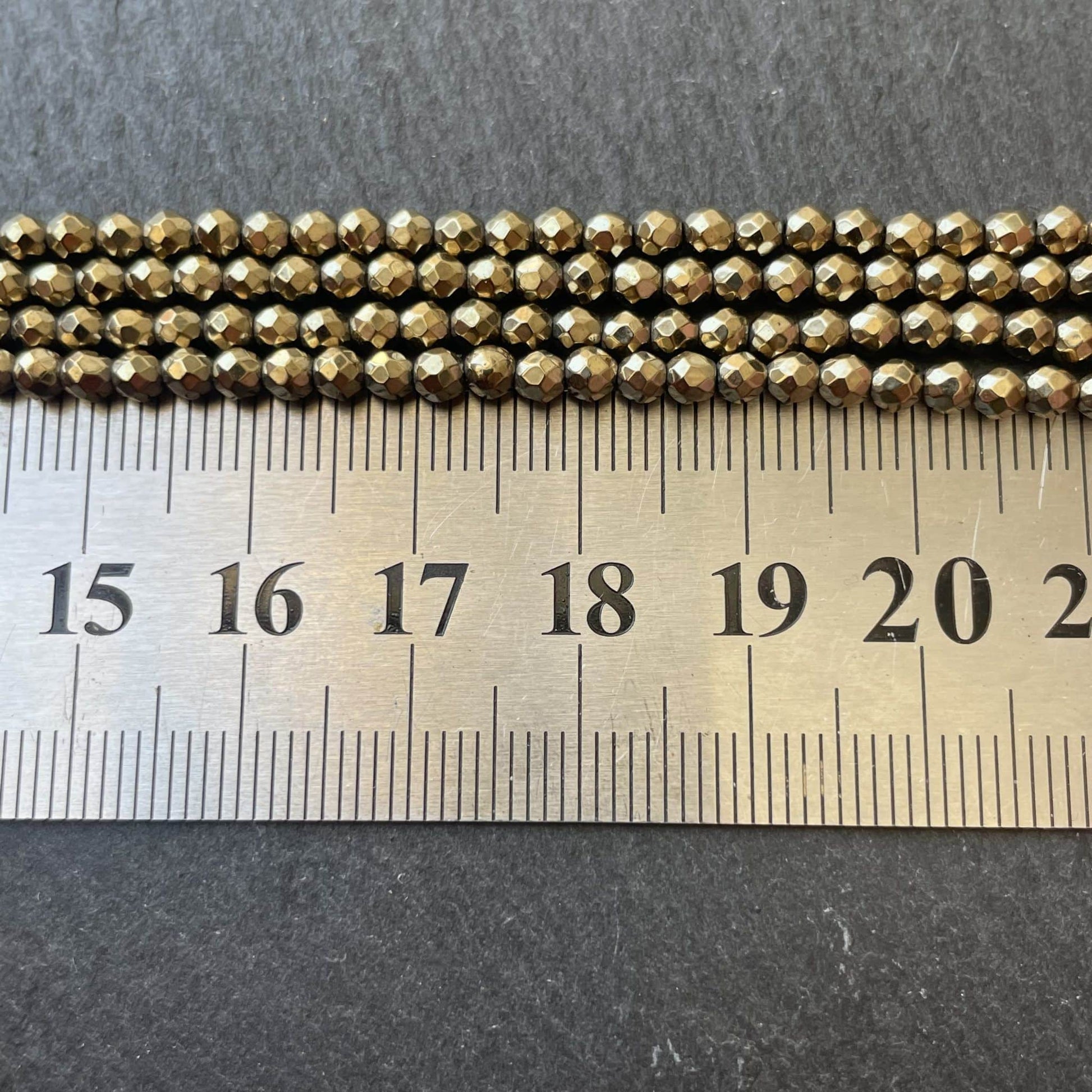 Hématite Dorée Facettée 3-4mm