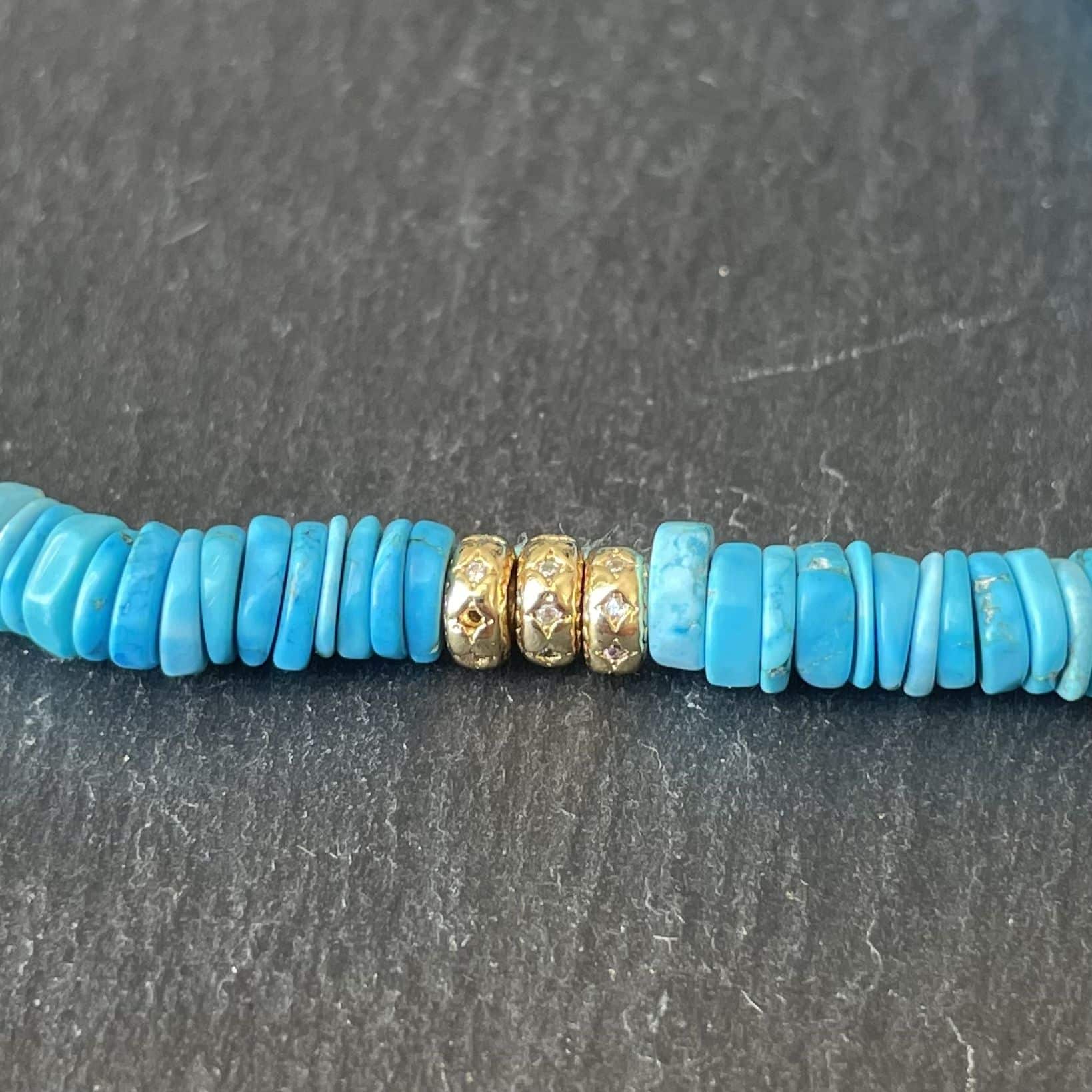 Rondelle strass étoile dorée à l'or fin