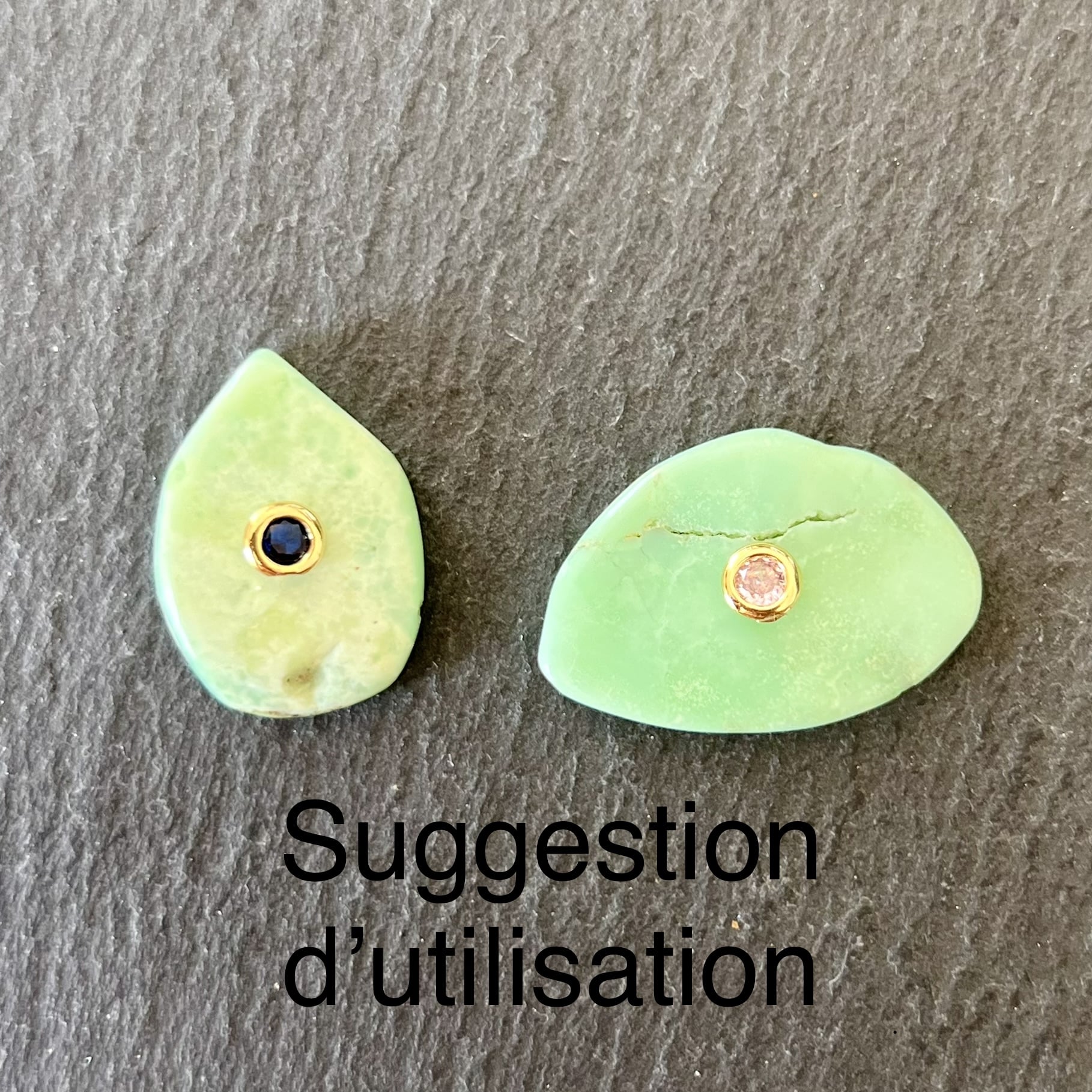Mini Zircon Turquoise Serti