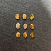 Tourmaline ovale jaune-orangé